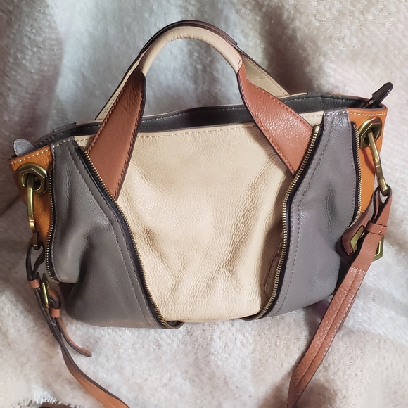 orYANY Lian Color Block 100% Pebble Leather Hobo Bag - Picture 4 of 13
